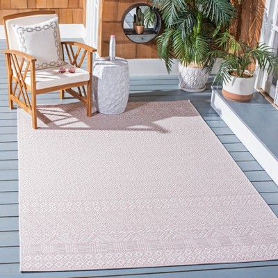 Ivory Square Easy-Care Synthetic Indoor/Outdoor Area Rug