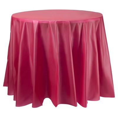 Smarty Had A Party 84" Burgundy Round Plastic Tablecloths - 96 pcs