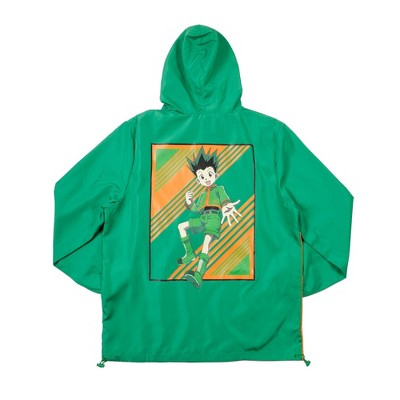 Hunter x Hunter Gon Freecss Long Sleeve Green Colorblock Hooded Anorak-XL — фото 2