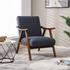 Tangkula Upholstered Rocking Chair w/ Pillow Rocking Armchair w/ Rubber Wood Frame Grey - 3 of 4