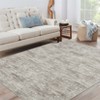 Washable rug. Modern solid-color, non-slip. Non-shedding, low-pile, foldable. Contemporary minimalist. For living/dining/bedrooms - 3 of 4