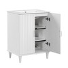 24" Bathroom Cabinet Vanity With Sink Solid Wood Frame Storage Cabinet With 2 Close Doors Adjustable Shelf Bathroom Furniture - 2 of 4