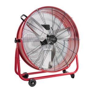VieAir 24 Inch Commercial Floor Drum Fan in Red - 1 of 4
