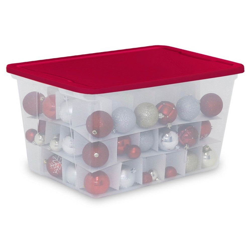 Homz Wide Multi-Layer Ornament Box