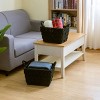 Racxily 2 Pack Medium Black Woven Rope Decorative Storage Basket - 4 of 4