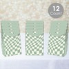 Big Dot of Happiness Sage Green Checkered Party - Gift Favor Bags - Party Goodie Boxes - Set of 12 - image 2 of 4