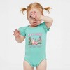 The Juniper Shop Coquette St. Nick's Tree Farm Baby Flutter Sleeve Bodysuit - 12 Month - Seafoam - 2 of 3