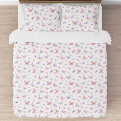 Sweet Jojo Designs Girl Full/Queen Comforter Bedding Set Butterfly Blush Pink and Purple 3pc — фото 3