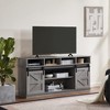 Hotraffy 65in Farmhouse TV Stand and Entertainment Center,Gray - 2 of 4
