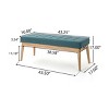 Mid-Century Upholstered Ottoman Bench with Tufted Cushion for Living Room Seating -3irtyhousy - 4 of 4