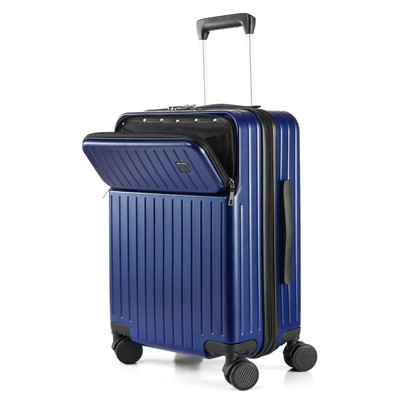SUGIFT Modern 20″ Carry‑On Luggage with TSA Lock, Spinner Wheels, Front Pocket, and Organized Interior