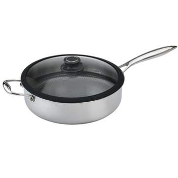 Cuisinart Classic Mutliclad Pro 3.5qt Stainless Steel Tri-ply Saute Pan  With Helper Handle And Cover Mcp33-24hn - Silver : Target