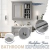 Okak Modern 30" Bathroom Vanity with Top Sink & Mirror Cabinet,  Solid Wood Frame Storage Cabinet with 2 Drawers and a Tip-out Drawer, Gray - 4 of 4