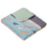 Barefoot Bungalow Carlie Eclectic Blend of Dreamy Patterns Florals and Whimsical Songbirds Throw 50"x60" Calico Stripe - 4 of 4