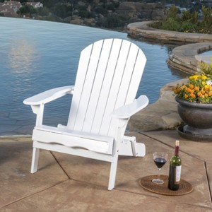 GDFStudio Adelina Rustic Outdoor Acacia Wood Folding Adirondack Chair - 1 of 4