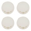 Saro Lifestyle Saro Lifestyle Embroidered Snowflakes Round Placemats (Set of 4), Gold - 3 of 4