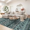 Acekool Boho Runner Rug 2x6, Non-Slip Washable Bohemian Pattern Low Pile Carpet for Kitchen, Bathroom, Bedroom, Soft Floor Cover Red - 2 of 4
