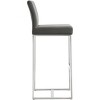 TOV Furniture Denmark Performance Vegan Leather Stool with Silver Base - Set of 2 White 16"W x 18.5"D x 41.3"H - 4 of 4