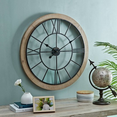 Photo 1 of (READ NOTES) FirsTime & Co.® Brown Timeworn Farmhouse Cottage Clock, American Designed, Brown, 27 x 2 x 27 inches