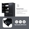 Tall Storage Cabinet with 3 Drawers and Adjustable Shelf, 62.2" Freestanding Organizer Cabinet with 3 Doors for Bathroom - 3 of 4