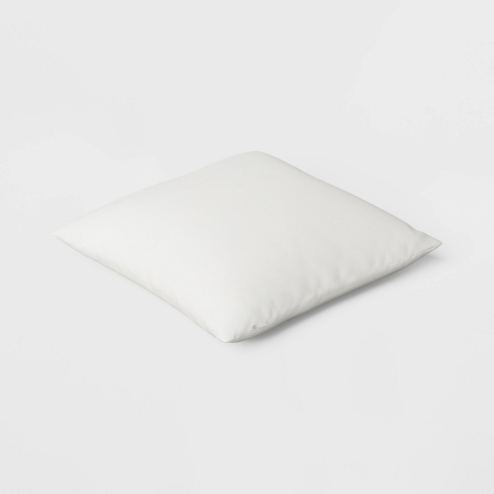 2pk Reversible Woven Cotton/Polyester Square Throw Pillow Covers Ivory - Room Essentials™: Jacquard Design, Indoor Use, Zipper Closure