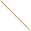 Black Bow Jewelry Men's 14k Yellow Gold, 4.5mm Fancy Curb Link Chain Bracelet - 2 of 4
