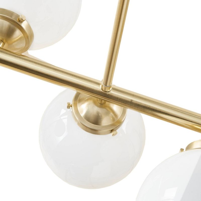 5-Light Aurelia Chandelier with Frosted Glass Globe Gold - Ink+Ivy, 4 of 9