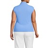 Lands' End Women's Cap Sleeve Drapey Rib Fitted Funnel Neck Tank - 2 of 3