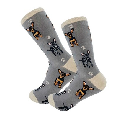 E S Pet 14.0 Inch Black Chihuahua Socks Happy Tails Crew Socks Target