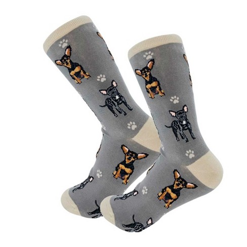 Novelty Socks 14.0 Black Chihuahua Socks Happy Tails E & S Pet - Socks :  Target