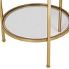 Addison Side Table Gold - Adore Decor: Chic Round Glass Top, Luxury Glam Style, No Assembly Required - 2 of 4