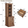 SinCiDo Storage Bookcase, 72" Tall Farmhouse Upright Bookcase w/ 4 Layer Open Adjustable Bookshelves & 2 Drawers, Adjustable File Rack, Home or Office - 3 of 4