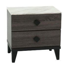 NicBex Nightstand with 2 Drawers,Modern Bedside Table with Wood Frame and Pulls,Side Table for Bedroom,Living Room - 1 of 4