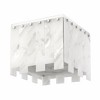 Viviana 4-Light Flush Mount Ceiling Light - Polished Nickel, Art Deco Design, 13.25" Square - 3 of 4