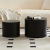 VYNXARIA Black Nested Table Set - 2 Pieces MDF Coffee Tables for Living Room & Lounge - 4 of 4