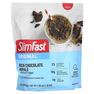 SlimFast Original, Meal Replacement Shake Mix, Rich Chocolate Royale, 2.98 lb (1.35 kg) - 1 of 2