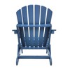 VASIP Oversize Wooden Outdoor Folding Adirondack Chair with Pre-Assembled BackRest & SeatBoard, Wood Patio Chair for Garden Backyard Porch Pool,Blue - 4 of 4