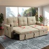 Pull Out Sleeper Sofa,L-Shaped Reversible Sleeper Sectional Sofa Bed with Storage Chaise for Living Room - 2 of 4