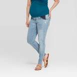 Under Belly Raw Hem Skinny Maternity Jeans - Isabel Maternity by Ingrid & Isabel™ Light Wash