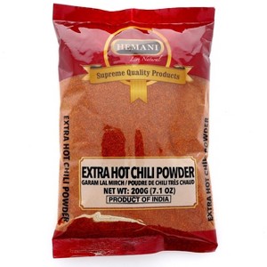 Hemani Extra Hot Red Chilli Powder - 200g (7.1 OZ) - All Natural - Gluten Free Ingredients - NON-GMO - Vegan - No Salt or fillers - 1 of 4