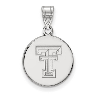 Black Bow Jewelry 10k White Gold Texas Tech Red Raiders NCAA Medium Pendant