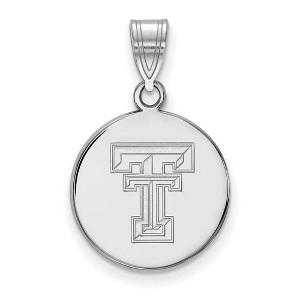 Black Bow Jewelry 10k White Gold Texas Tech Red Raiders NCAA Medium Pendant - 1 of 3