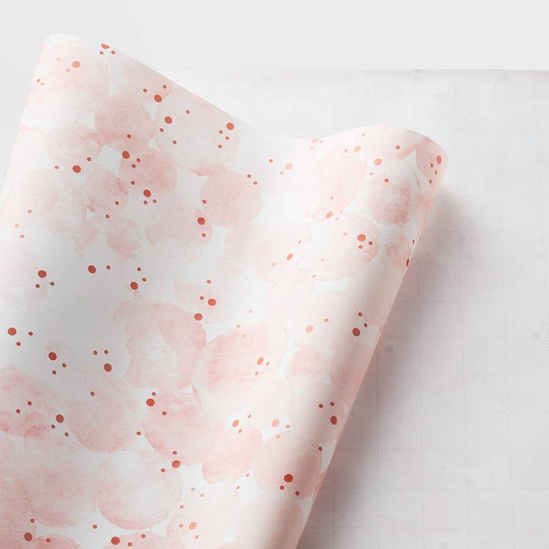 Waterdot Gift Wrapping Paper Pink/White - Spritz&#8482;, 3 of 4