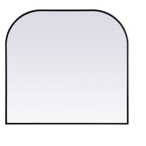 Elegant Lighting Metal Frame Arch Mirror 40x38 Inch in Black - 1 of 4
