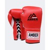 Amber Fight Gear Pro Leather Fight Gloves – Padded, Pre-Curved, Attached Thumb & Foam Layers for Combat Performance - 2 of 2