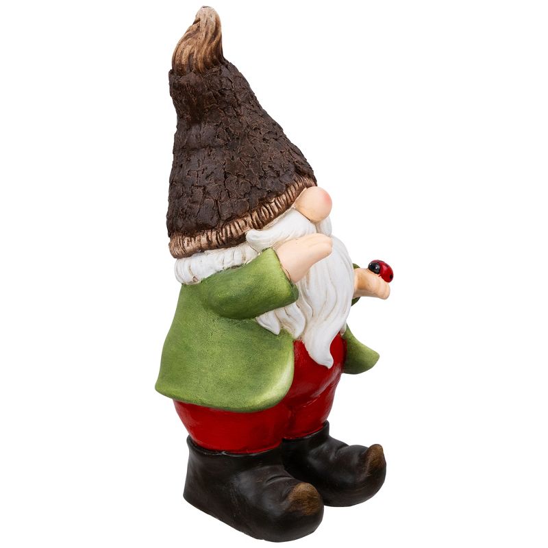 Northlight Gnome with Ladybug Outdoor Garden Statue - 15.75", 4 of 8