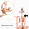 BDELITE 3-Tier Cat Climbing Structure with Hammock & Hideaways-19.7*17.7*63 Inch, Pink - 4 of 4