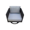 International Concepts Outdoor Patio Chair Woven Abaca Rope Swivel Rocking Chair with Cushion - 4 of 4