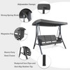 Kozyard Brenda 3-Seats Patio Swing Chair Outdoor Porch Swing Glider with Adjustable Canopy Side Pouches for Garden Poolside Backyard - 3 of 4