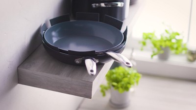 Greenpan Valencia Pro 11 Everyday Pan With Lid Black : Target